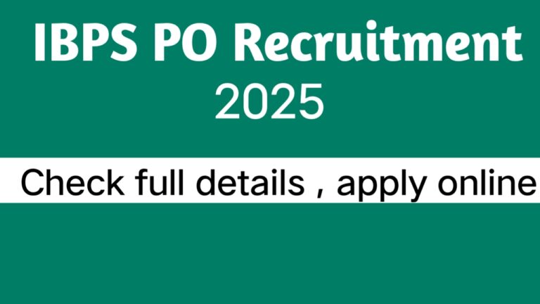 IBPS PO Recruitment 2025